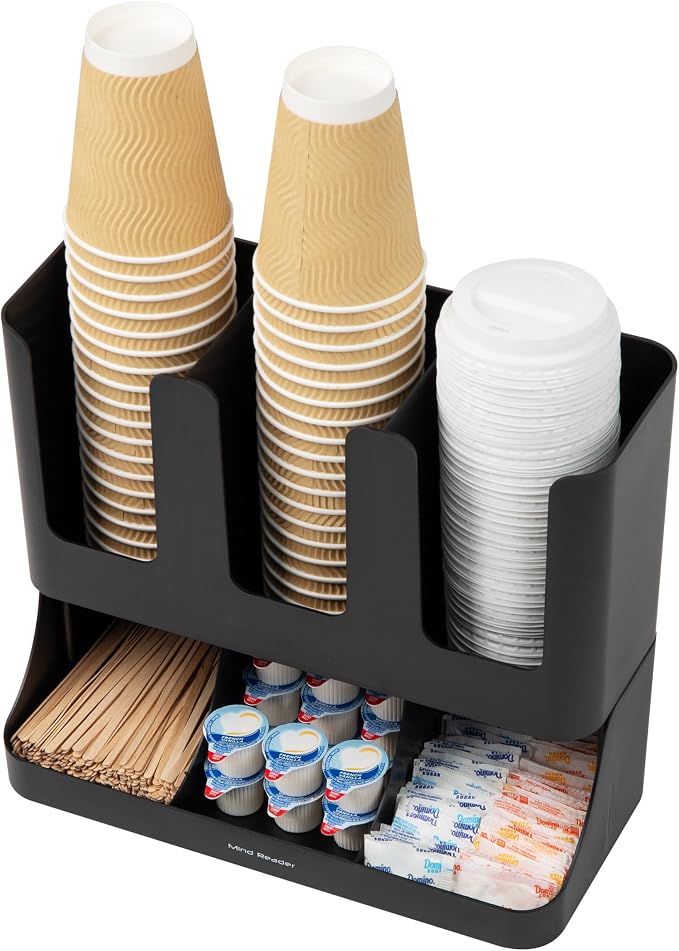 Mind Reader Condiment Station, 13 Inch Countertop Coffee Bar Organizer - Image 5