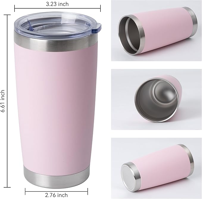 HASLE OUTFITTERS 20oz Stainless Steel Tumblers Bulk, Insulated Travel Cup - Image 3