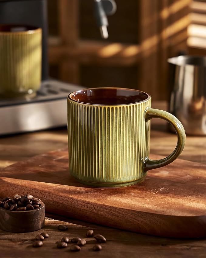 famiware Coffee Mug Set for 6, Star 12 oz Catering Mugs Cup Set - Image 4
