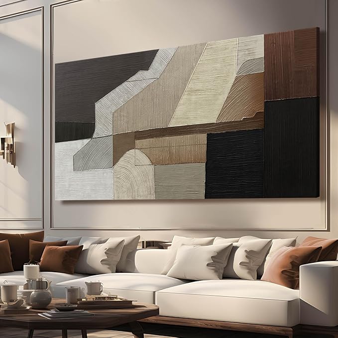 VAYIMDH Line Abstract Wall Art Colorful Wall Prints Geometric Living Room Decorations for Walls neutral Artwork Office Bedroom Photo 29"x 58" Ready to Hang