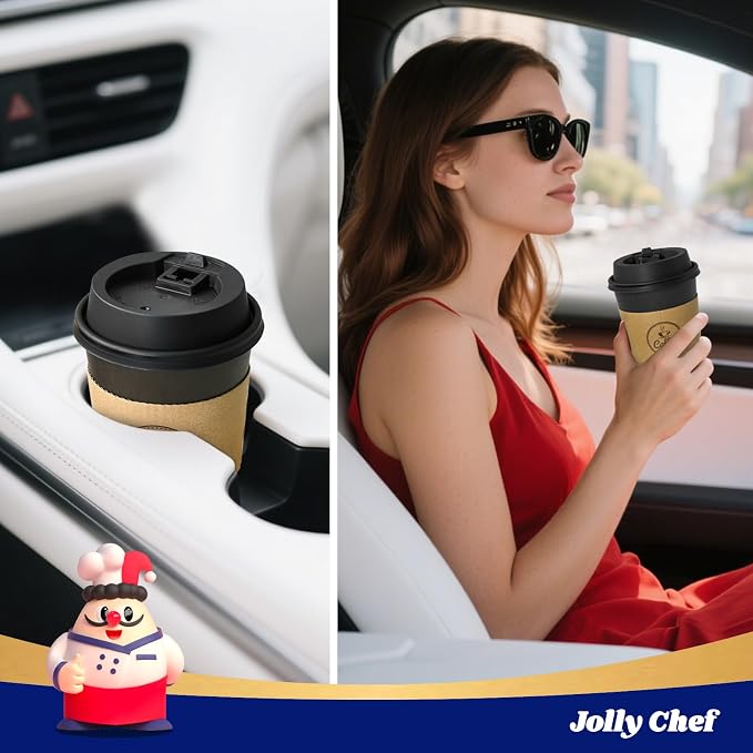 JOLLY CHEF 100 Pack 12 oz Coffee Cups - Image 6