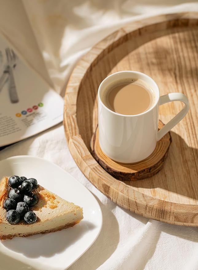 Sweese White Coffee Mug, Porcelain 11 Oz Coffee Mugs Set of 6, Ceramic Coffee - Image 5