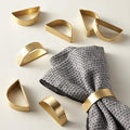 Cuff Brushed Gold Napkin Rings Set of 30, Modernist Napkin Ring Holder by wonlex