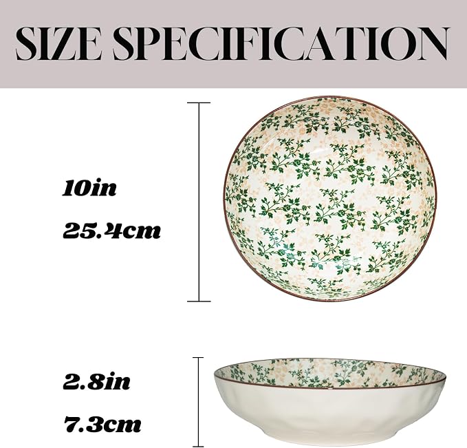 Large Serving Bowls, 78Oz Extra Large Salad Bowls Set of 2, Pasta and Dinner - Image 2