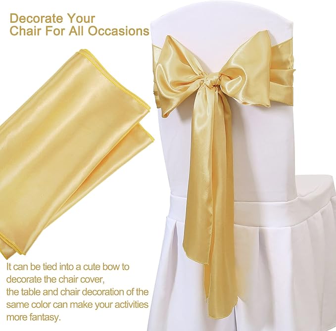 Light Gold Table Runners 16 Pack 12x108 inch Silk Satin Smooth Fabric | Satin - Image 5