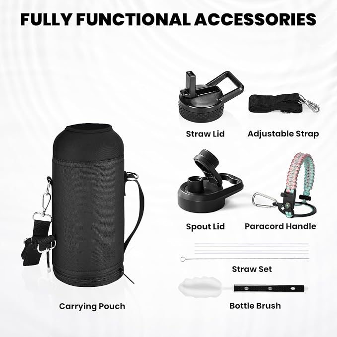 RAYMYLO Insulated Water Bottle 32 oz, Triple Wall Vacuum Stainless Steel | - Image 6