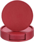 uxcell 1 Set Leather Coasters for Drinks, Drink Coasters by uxcell