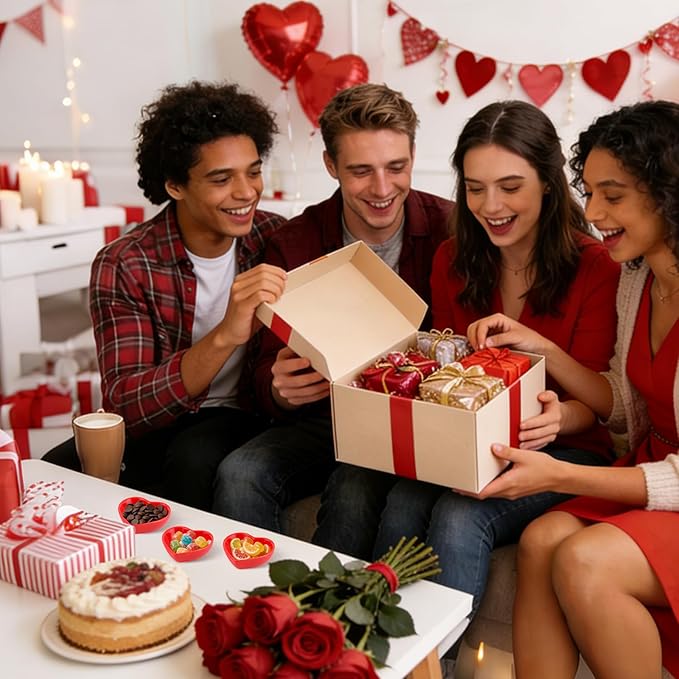 12PCS Heart Shaped Bowl Heart Bowl For Candy Lovers, Office Desk Decor, Home Snack Display, Valentine'S Day, Wedding Celebrations, Birthday Parties,Family Kitchen Use