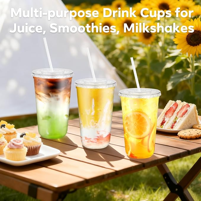 100 Pack 18 oz Plastic Cups - Image 7