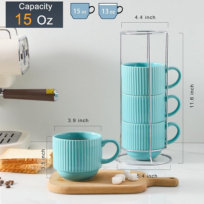 Hasense 15 oz Coffee Mug Set of 4 - Image 3