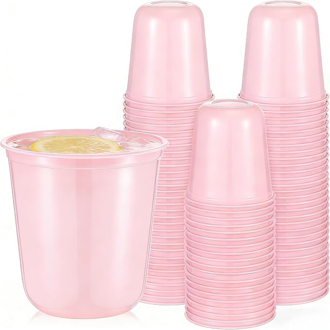 Ziliny 50pcs Disposable Stemless Glasses 12oz Crystal Plastic Wine Glasses by Ziliny