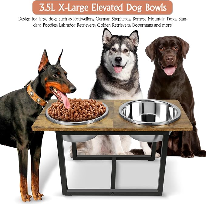 Elevated Dog Bowls for Large Dogs, Raised Dog Bowl Stand - Image 3