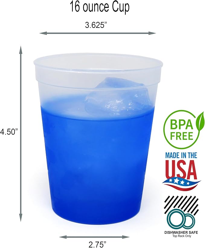 Rolling Sands 16 Oz. Reusable Plastic Stadium Cups - Image 2