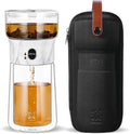 ZENS Modern One Touch Tea Maker, Glass Tea Infuser Pot by ZENSLIFESTYLE