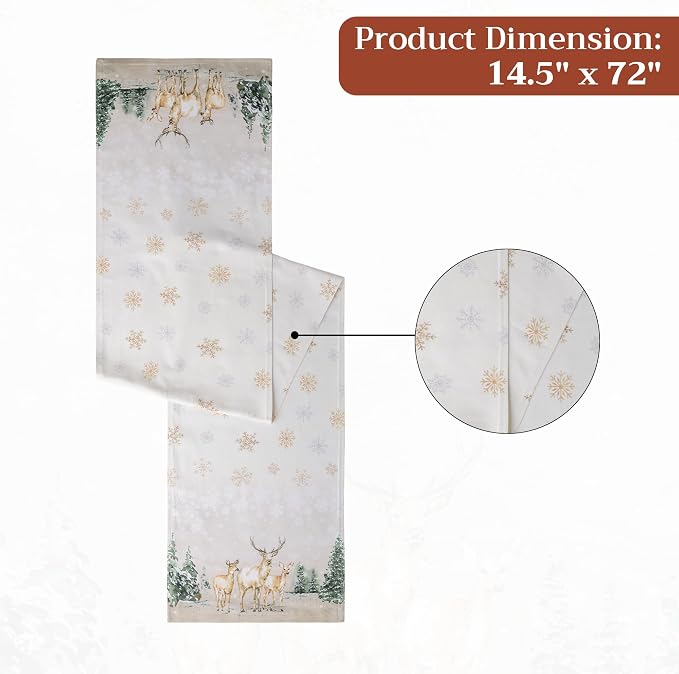 Maison d' Hermine Table Runner 100% Cotton 14.50" x 72" | Table Runners 72 - Image 7