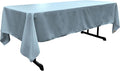 LA Linen Polyester Poplin Washable Rectangular Tablecloth, Stain and Wrinkle Resistant Table Cover 60x102, Fabric Table Cloth for Dinning, Kitchen, Party, Holiday 60 by 102-Inch, Blue Light