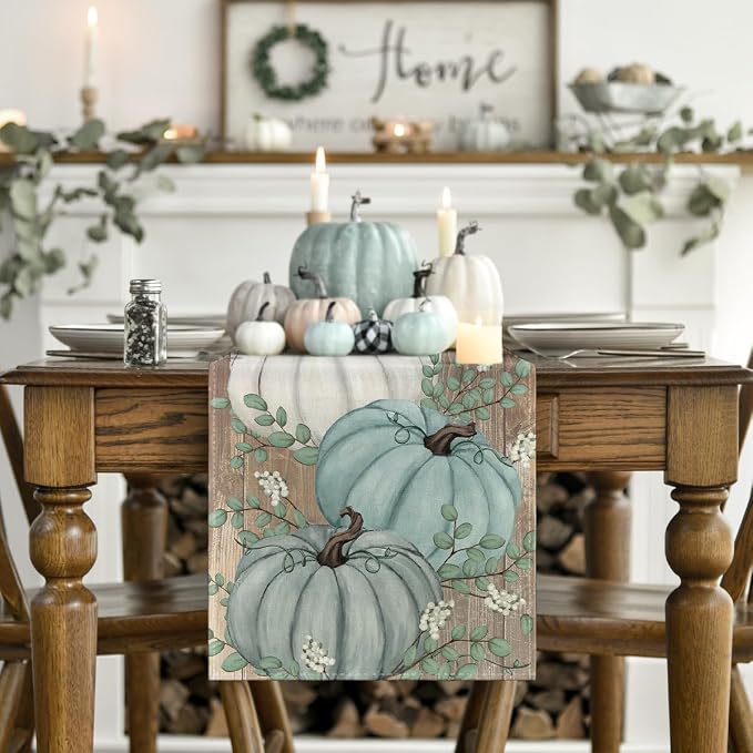 Artoid Mode 210 GSM Fall Table Runner 13x60 Inch Home Party Decor | Pumpkins - Image 2