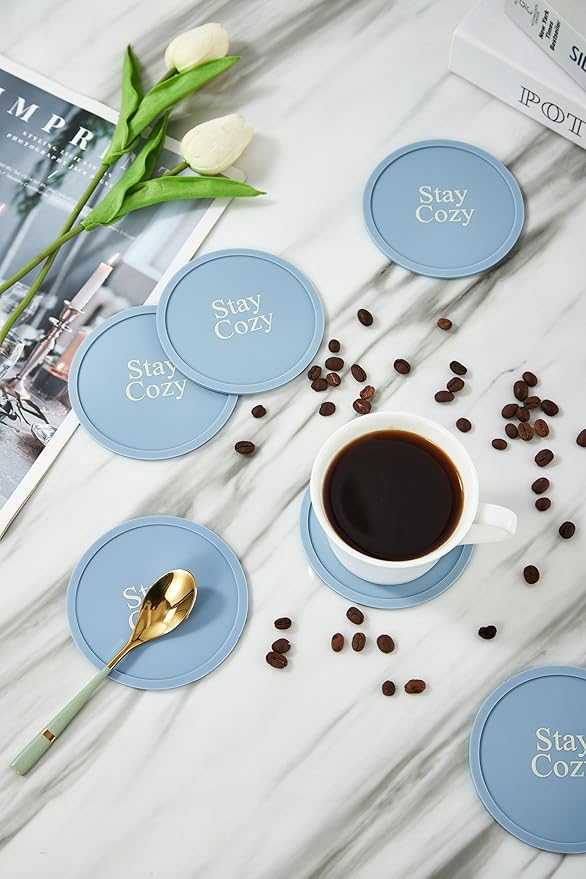 Silicone Coasters Set of 6, Premium Drink Coaster - Image 6