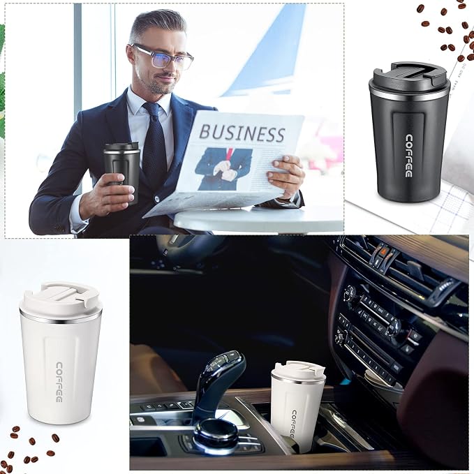 Sieral 4 Pcs 13 oz Travel Coffee Mug Insulated Reusable Coffee Cups - Image 7