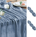 Cheesecloth Table Runner Dusty Blue 10FT Boho Gauze, 2 Pack | 120 Inch Cheese by Wokceer