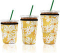Cobetech Iced Coffee Sleeve Reusable, 3 Pack Neoprene Coffee Cup Sleeves by Unknown