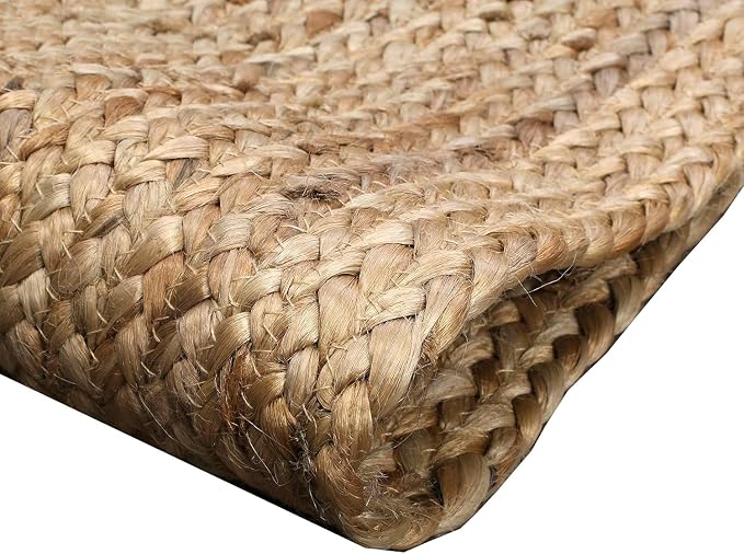 Pack of 1 Handwoven Oval Jute Braided Table Runner 13 x 108 Inch, 100% Natural - Image 3