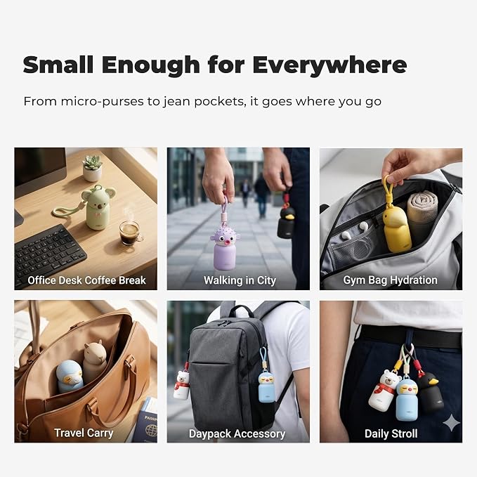 4.1oz Mini Insulated Water Bottle, Portable Coffee Cup, Small Travel Cup Vacuum - Image 2