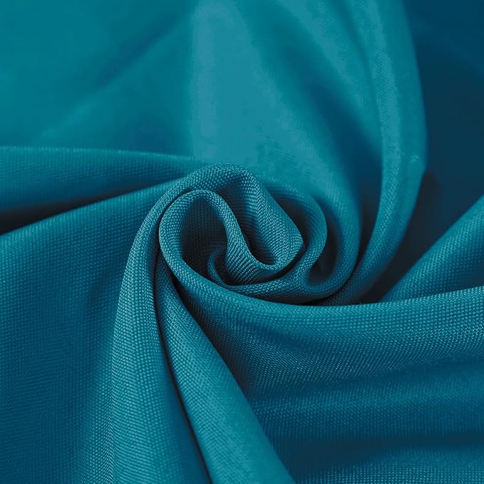Fokitut 2 Pack Waterproof Round Tablecloth, 120 Inch, Stain Resistant and Wrinkle Polyester Table Cloth, Fabric Table Cover for Kitchen Dining, Wedding, Party, Holiday Dinner-Caribbean Blue