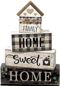 Moucuny 4 Pcs Farmhouse Table Decor Rustic Home Sweet Home Farmhouse Tiered by Moucuny