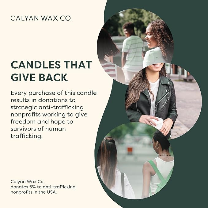 Calyan Wax Co. Aspen & Fog 3 Wick Scented Candle - 43 Hour Burn - Luxury 3 Wick Soy Candles - Non Toxic Soy Wax Candles - Long Lasting Large Glass Jar Candle for Home - 14.9oz