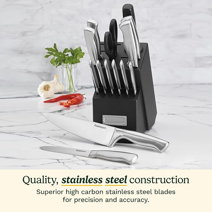 Cuisinart 15-Piece Stainless Steel Hollow Handle Block Set, C77SS-15PK | - Image 2