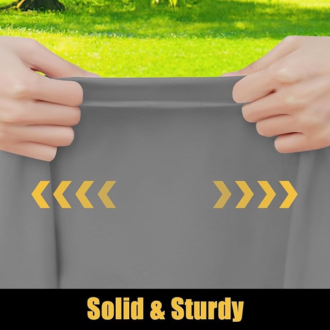 Smiry Rectangle Picnic Table Cloth, Waterproof Elastic Fitted Tablecloths for 5 Foot Tables, Washable Polyester Table Cover for Camping, Indoor and Outdoor (Grey, 30"x60")