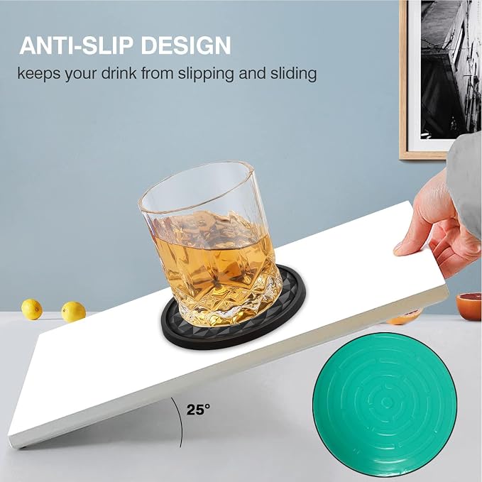 Silicone Coasters with Holders Drink Coasters, Table Cup Mat, - Image 4