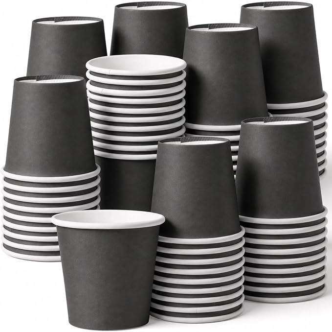 100 Pcs Mini Coffee Cups Brown Culture Cup 2oz Disposable Bathroom Cups Paper by Unknown
