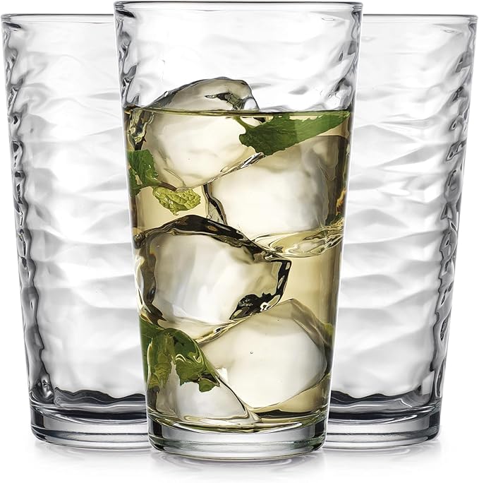 Glaver's Drinking Glasses Set of 10 Highball Glass Cups, 17 Oz Cooler - Image 7