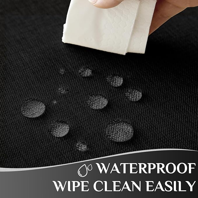 Softalker Black Tablecloths Rectangular 84x60 inch Linen Textured Table Cloth Waterproof, Stain and Wrinkle Resistant, Outdoor Table Cloth for 6 Foot Rectangle Tables Decor for Party Holiday Birthday