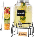 2 Gallon Glass Drink Dispensers by Kikcoin