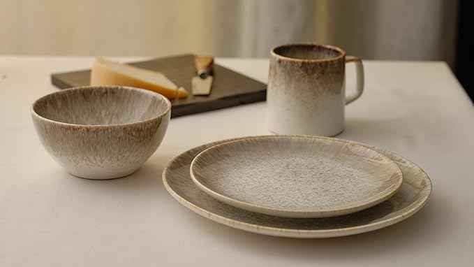 Yellowstone 4-Pc Rainwater Cereal Bowl Set – Durable Stoneware Bowls - Image 7