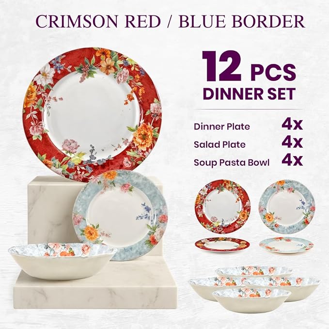 12-Piece Porcelain Dinnerware Set - Image 3