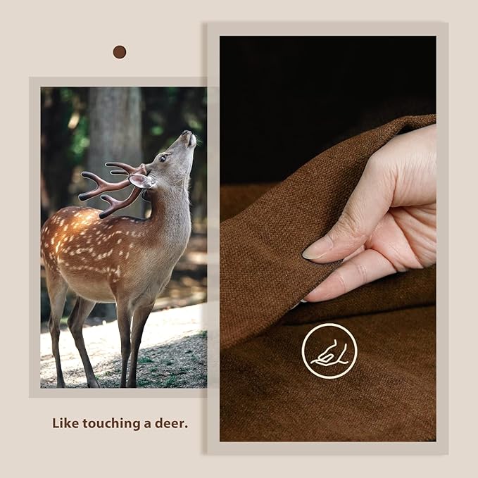 BALCONY & FALCON Rectangle Tablecloth Washable Wrinkle Resistant and Water Proof Table Cloth Decorative Linen Fabric Tablecloths for Dining Parties Kitchen Wedding and Outdoor Use (Brown, 55x95)