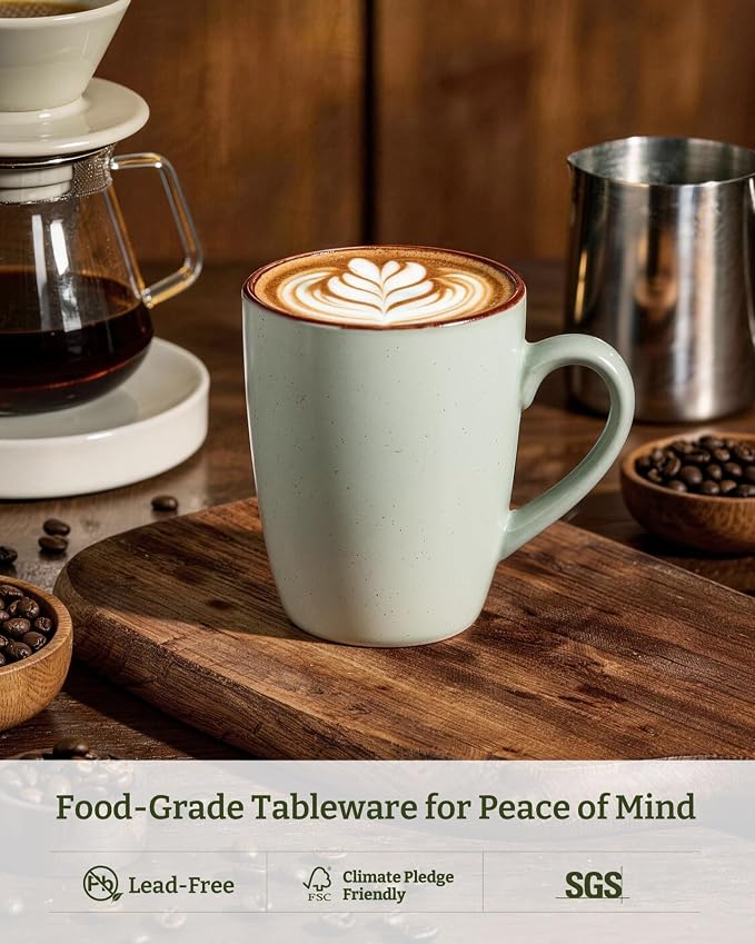 famiware Venus Coffee Mugs Set of 6, 13 oz Ceramic Stoneware Mug Cup Set | - Image 2