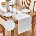 YATOJUZI White Table Runner Seasonal Summer Kitchen Dining Coffee Table by YATOJUZI