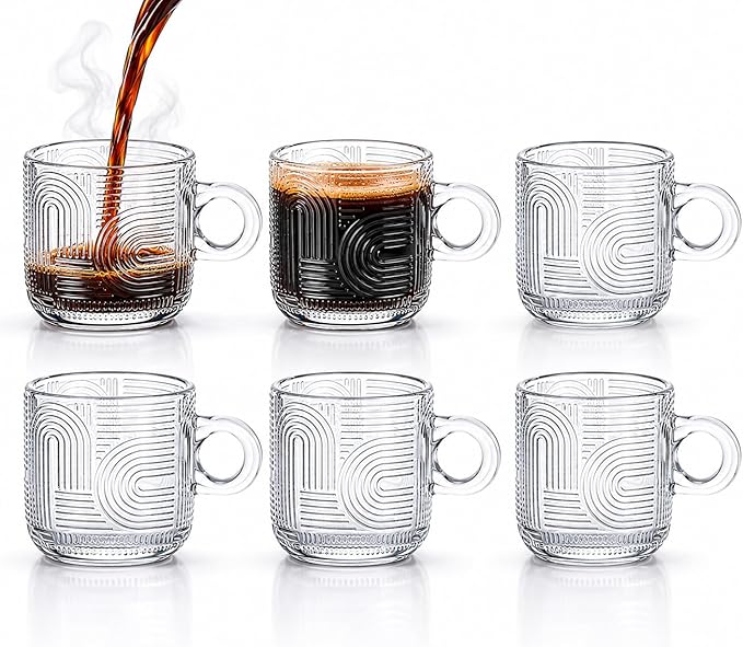 Vintage Ribbed Espresso Cups - Image 8