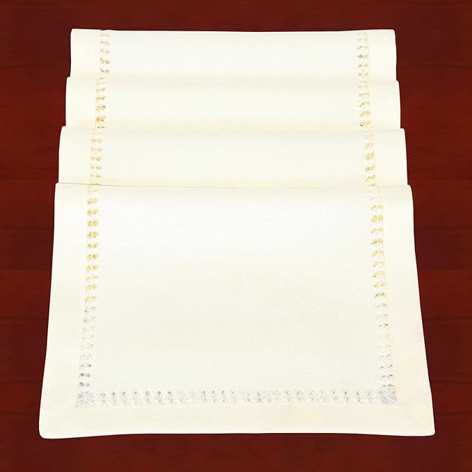 Grelucgo Handcrafted Solid Color Dining Table Placemats, Double-Hemstitched) - Image 2