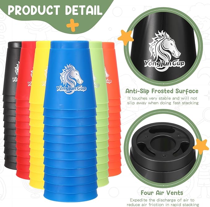Libima 216 Pcs Sports Stacking Cups Set Stack Cup Party Game Speed Training Game - Image 2