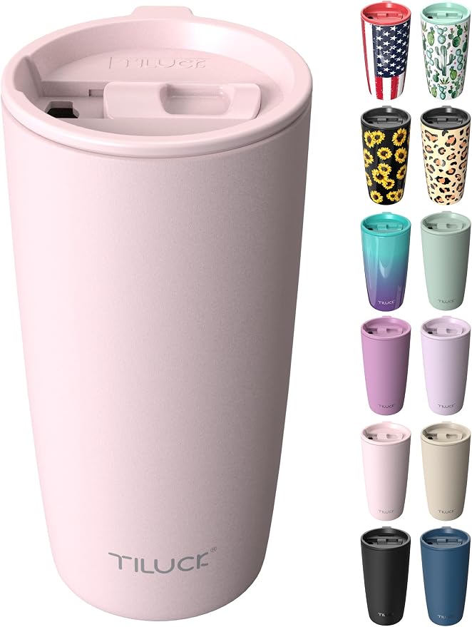 TILUCK 20 oz Insulated Coffee Tumbler by TILUCKBringsGoodLuck