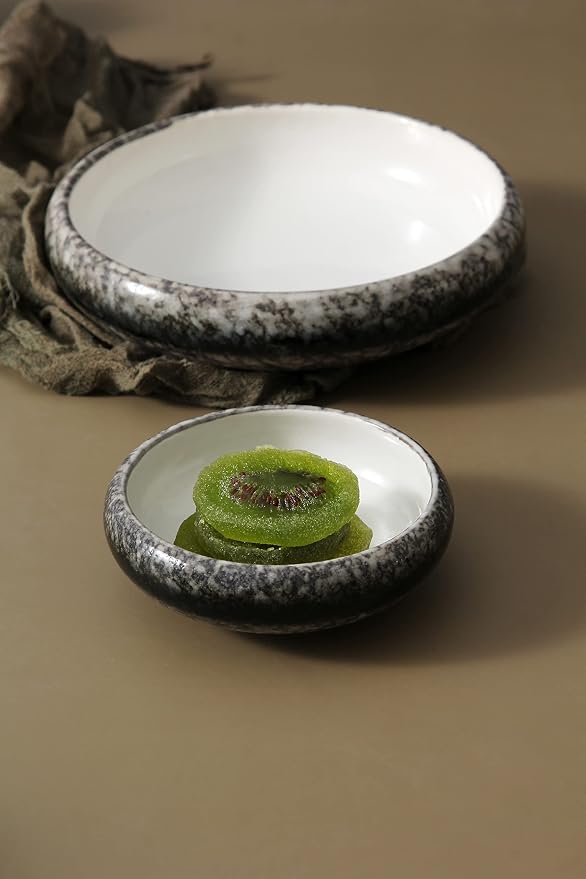 Uaral Serving Dishes, Salad Plate, Japanese Stoneware Appetizer Plate, 5.5 Inch - Image 3