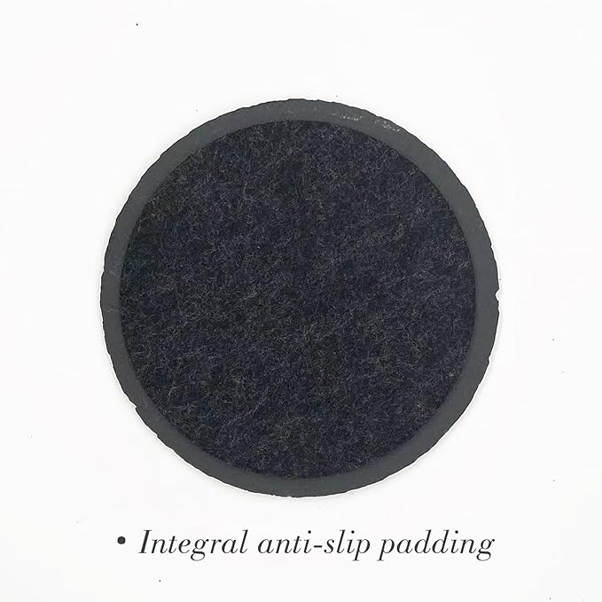 48 Pack 4 inch Round Slate Coasters,Handmade Natural Rough Edge,with Integral Anti-Skid pad,Laser Engraving Blanks,Stone Coasters