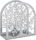 Napkin Holder for Tables, Tree of Life Design Modern Metal Napkin Holder for Home Kitchen & Picnic Party, Silver Grey