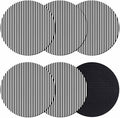 Black White Stripe Coasters Set of 6, Modern Minimalist Geometric Striped Soft by PIEPLE